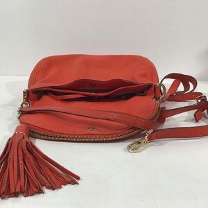 Women’s Michael Kors Orange Pebble Grain Leather Crossbody Bag